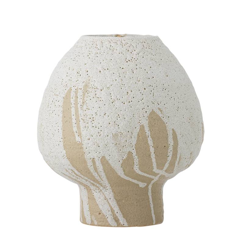 Bloomingville Morag Vase Stent&oslash;j 19cm med l&oslash;bende glasur natur