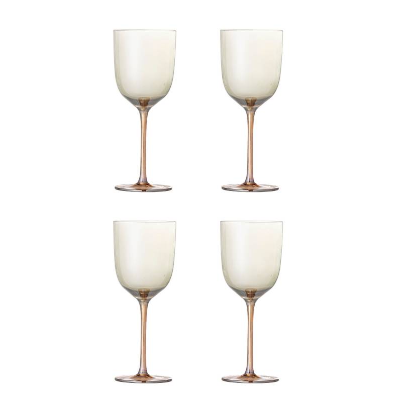Bloomingville Aston Vinglas Glas 35cl Bronze farvet perlemorssk&aelig;r