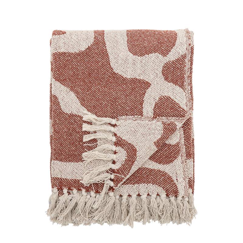 Bloomingville Salobre Plaid rustr&oslash;de og beige nuancer Genanvendt Bomuld