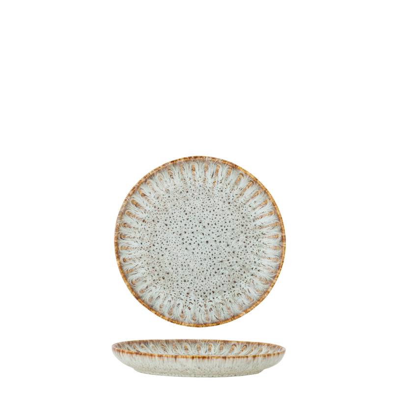 Creative Collection Fleur Tallerken Stent&oslash;j i lysegr&aring; og beige nuancer