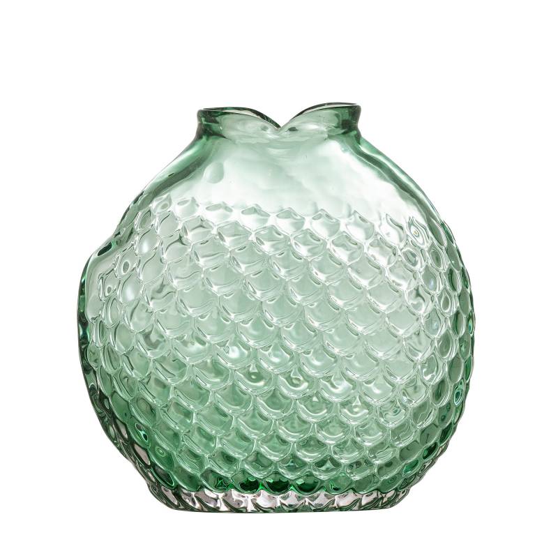 Creative Collection Bree Vase 15,5cm mundbl&aelig;st i gr&oslash;nt glas