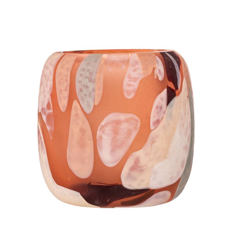 Bloomingville Karan Fyrfadsstage Rosa Genanvendt Glas