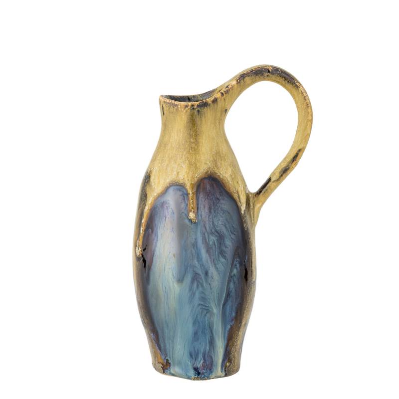 Creative Collection Jenkins Vase 22cm Stent&oslash;j i bl&aring; og gyldne nuancer