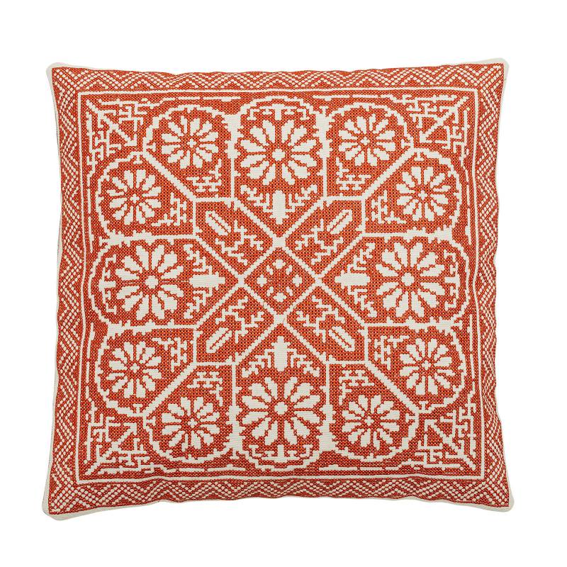 Bloomingville Madita Pude Bomuld 40x40cm R&oslash;d m&oslash;nstret