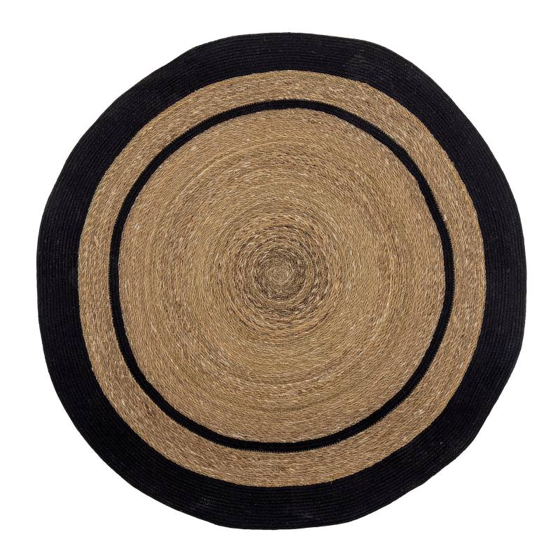 Bloomingville Lune &Oslash;120cm T&aelig;ppe i Natur S&oslash;gr&aelig;s sort brun