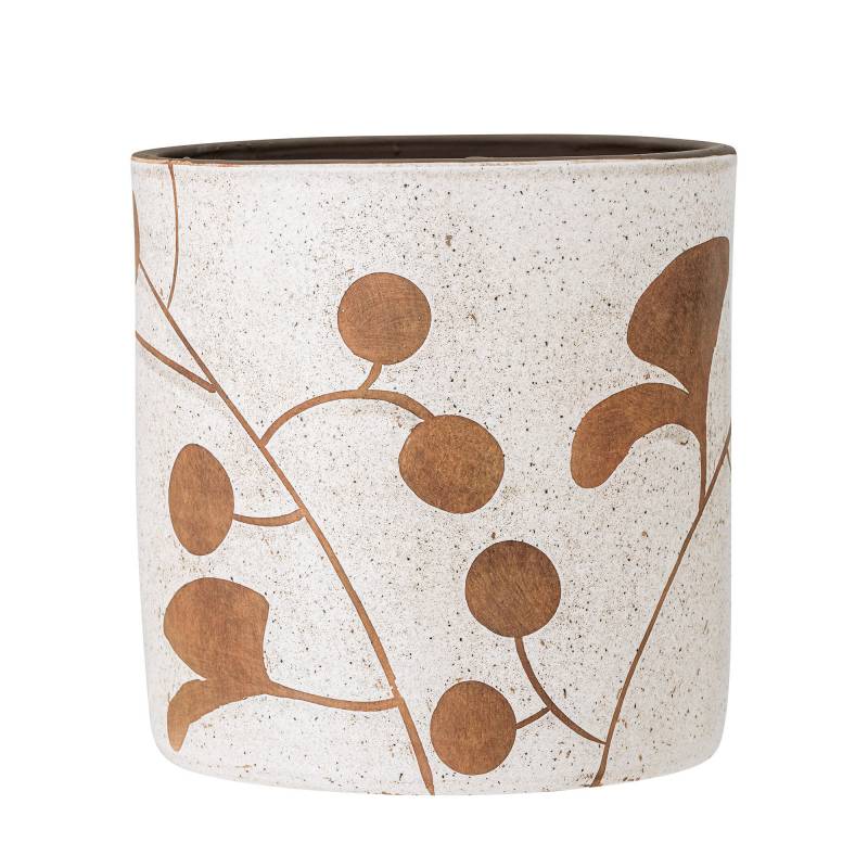 Bloomingville Janis Deko Urtepotte H20cm Terrakotta bl&oslash;d hvid nuance
