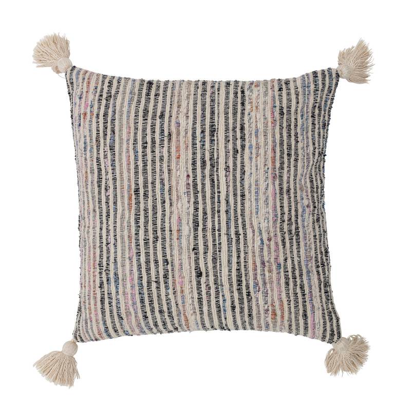 Creative Collection Jehu Pude Bomuld 50x50cm Natur med kvaster striber