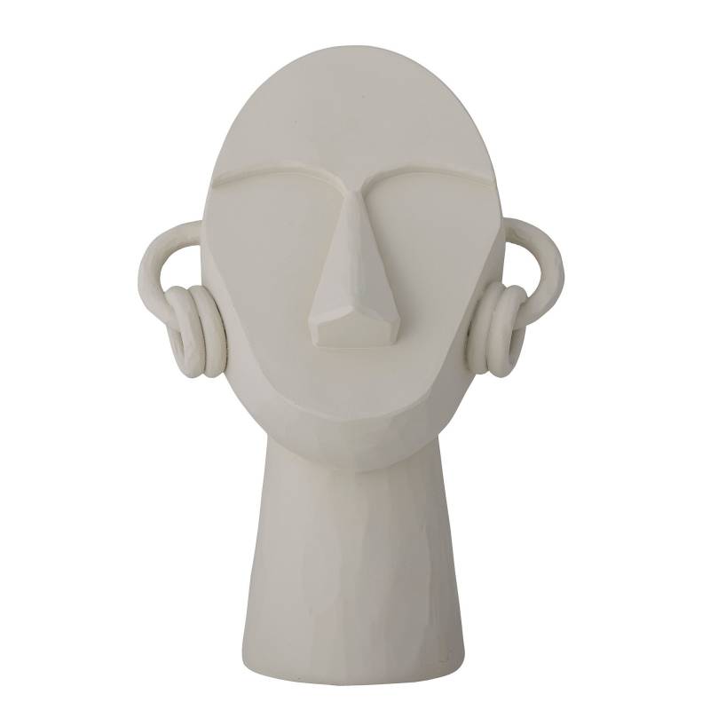 Bloomingville Luelle Deko i Polyresin hoved med headset  Hvida