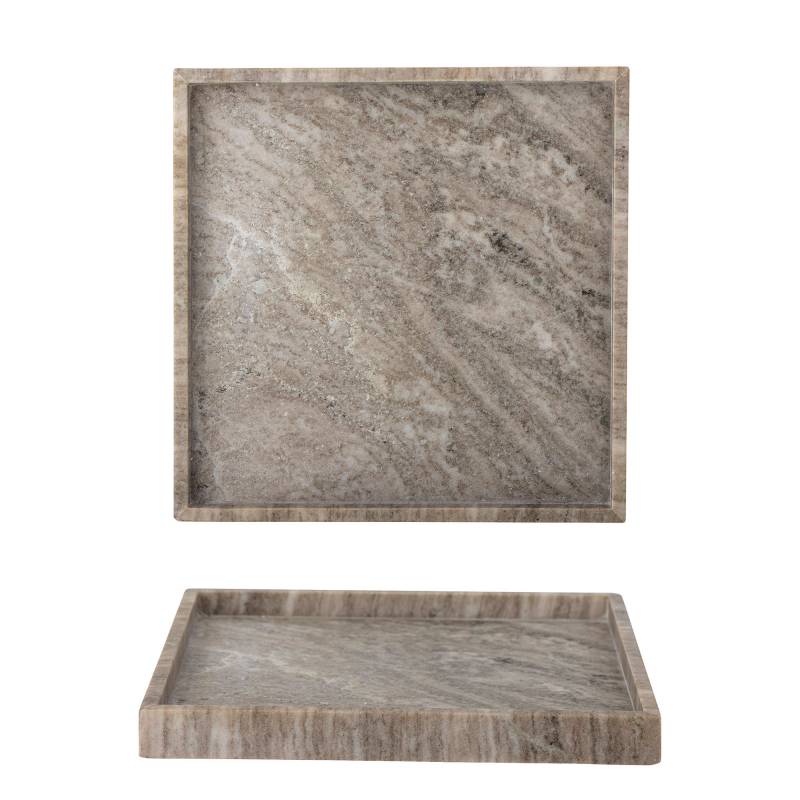 Bloomingville Majsa opbevaringsfad 35x35cm i brun marmor