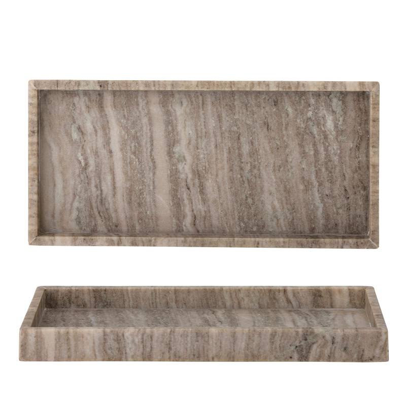 Bloomingville Majsa opbevaringsfad L38xH3xB18cm i brun marmor