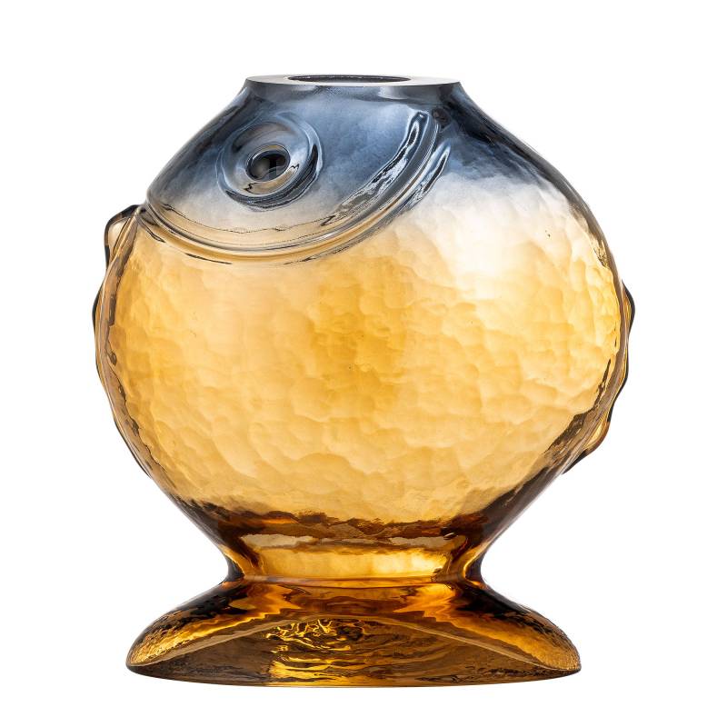 Creative Collection Varga Vase Glas  16cm i en varm gul nuance