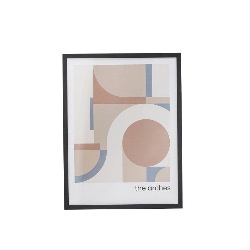 Bloomingville Arches illustration med ramme 32x42 cm multifarvet
