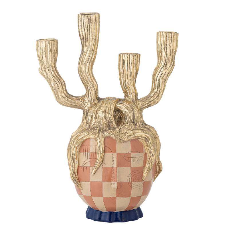 Bloomingville Medusa Lysestage Polyresin 4 armet Guld
