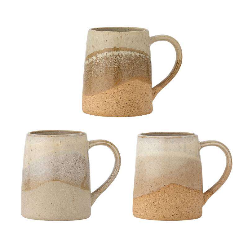 Creative Collection Soleia Krus Stent&oslash;j h&aring;nddekoreret brune, 3 stk