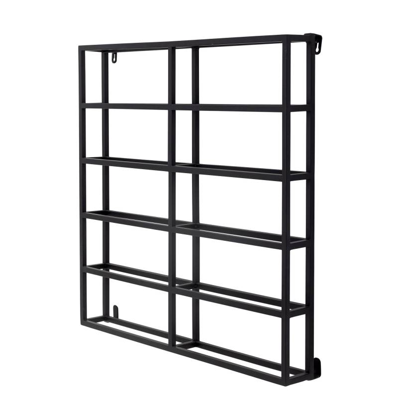 Bloomingville Magne Vinreol L67xH67xW10 cm i Metal Sort