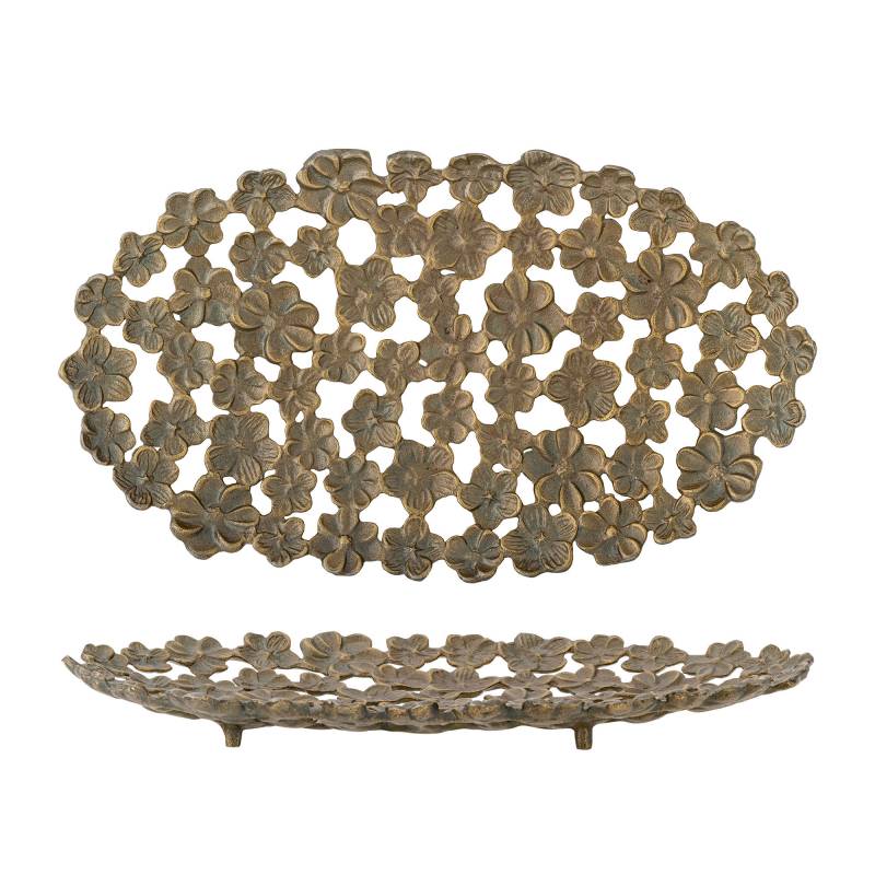 Creative Collection Micha aluminiumsfad 43,5 x 25 m m&oslash;nster i Brass
