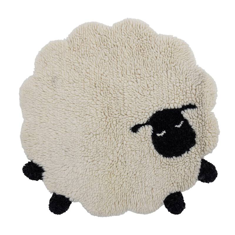 Bloomingville MINI Dolly t&aelig;ppe til b&oslash;rn &Oslash;84cm uld hvid