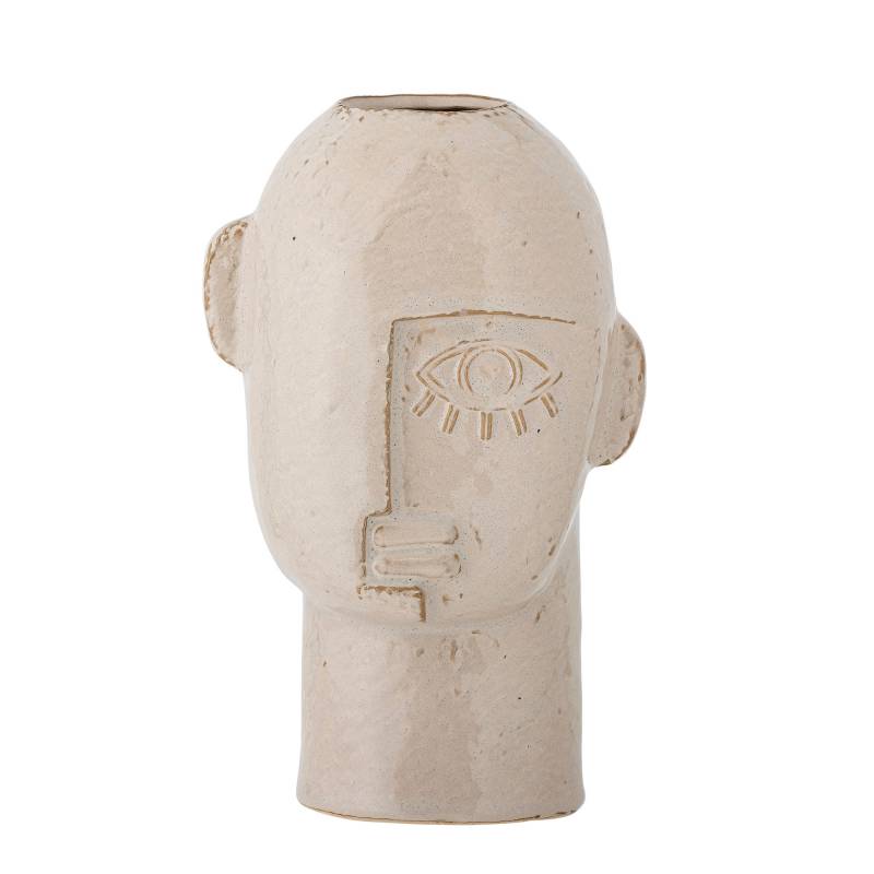 Bloomingville Lizzie Stent&oslash;jsvase 25,5cm i lys beige med brune nuancer