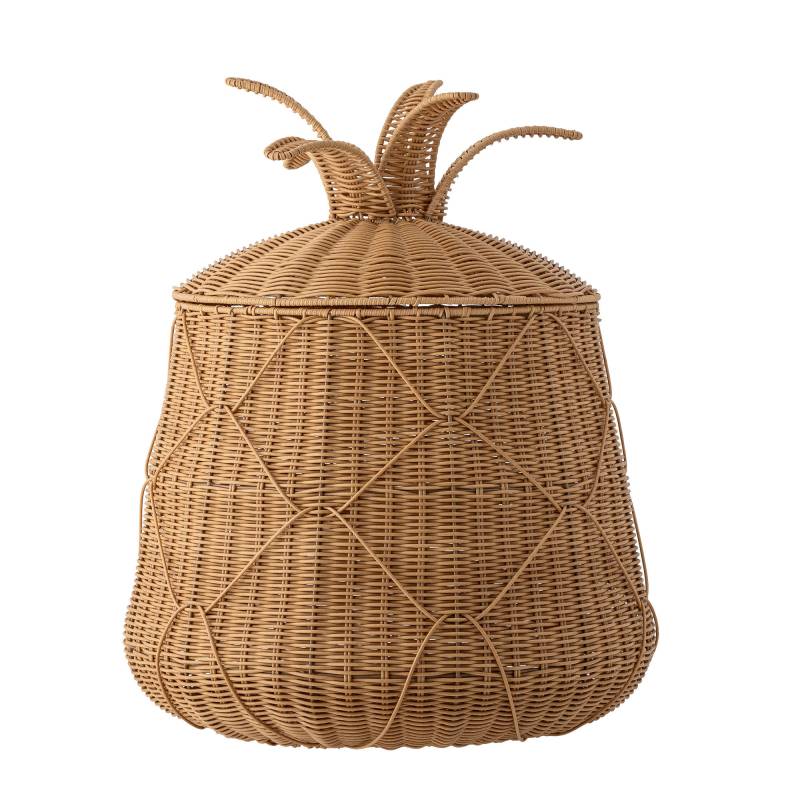 Bloomingville Anann kurv med l&aring;g i naturfarvet polyrattan