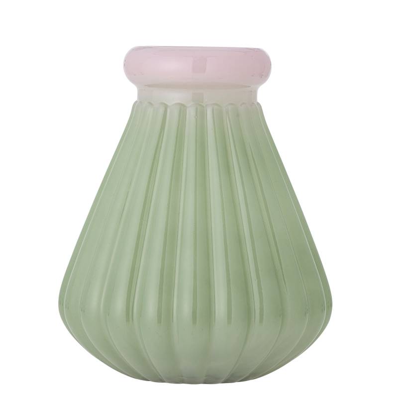 Creative Collection Judith Vase Glas 24,5cm riflet Gr&oslash;n nuance