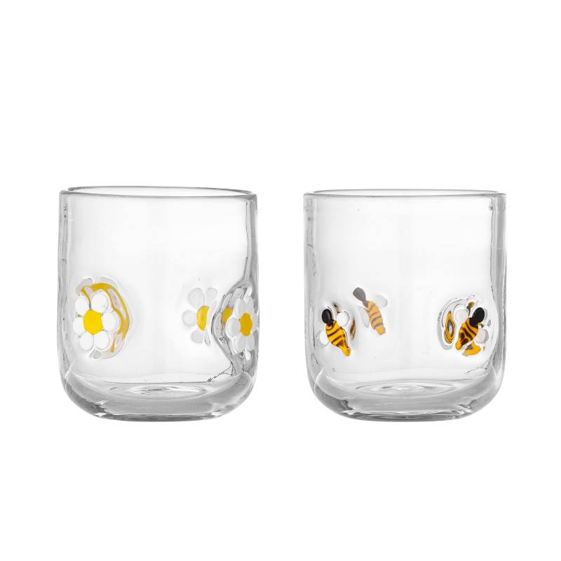 Bloomingville Buzz Drikkeglas 30cl Glas Klar med motiv