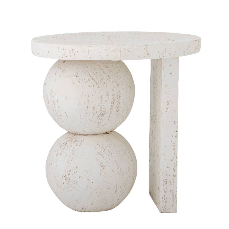 Bloomingville Tally sidebord hvid resin &Oslash;46x46 cm