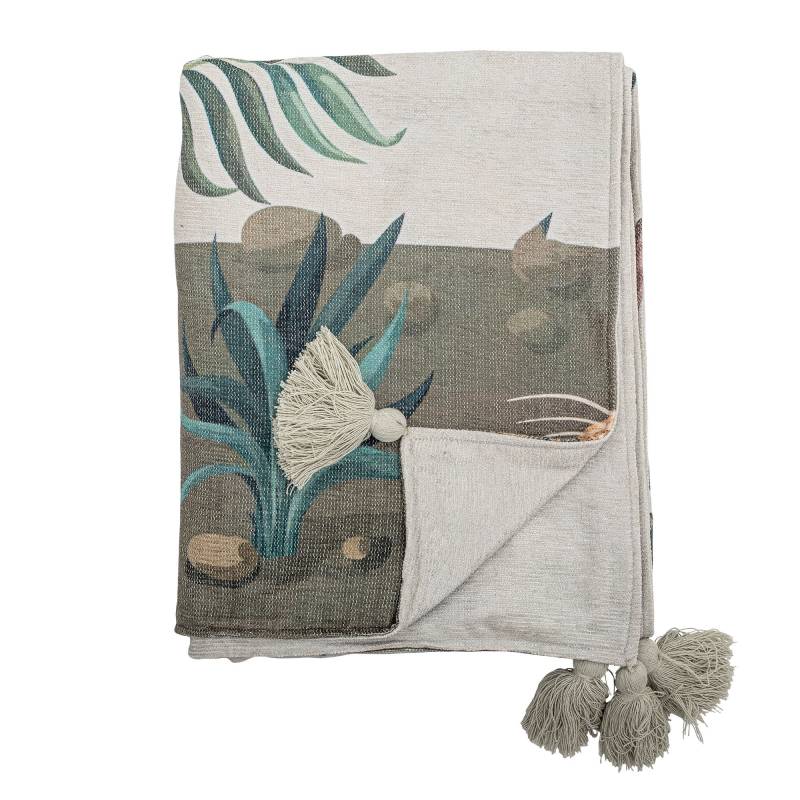 Creative Collection Peacock Plaid Grøn 160X130 Cm