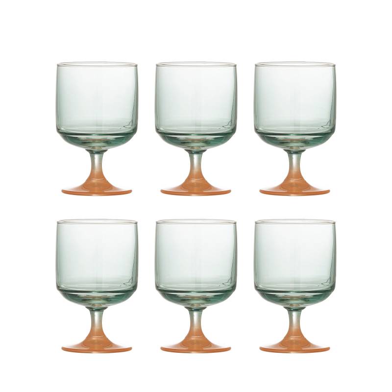 Bloomingville Signe Drikkeglas Glas 30cl Multifarvet sprayfarvet finish