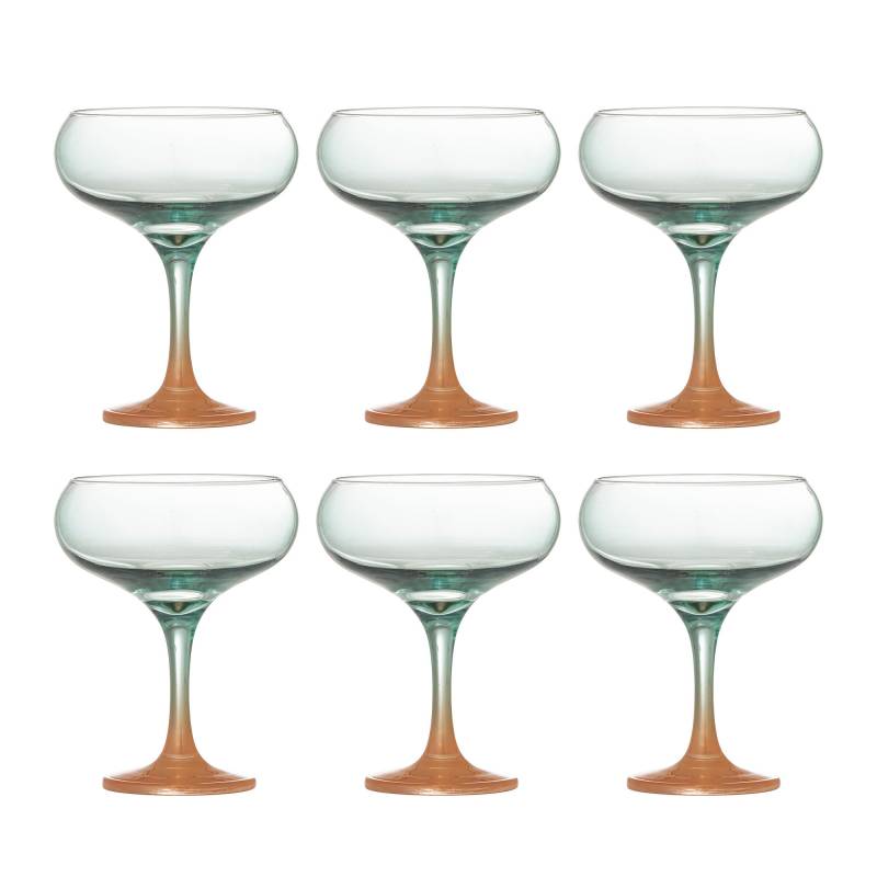 Bloomingville Signe Cocktailglas Glas 27cl Multifarvet spraymalet finish