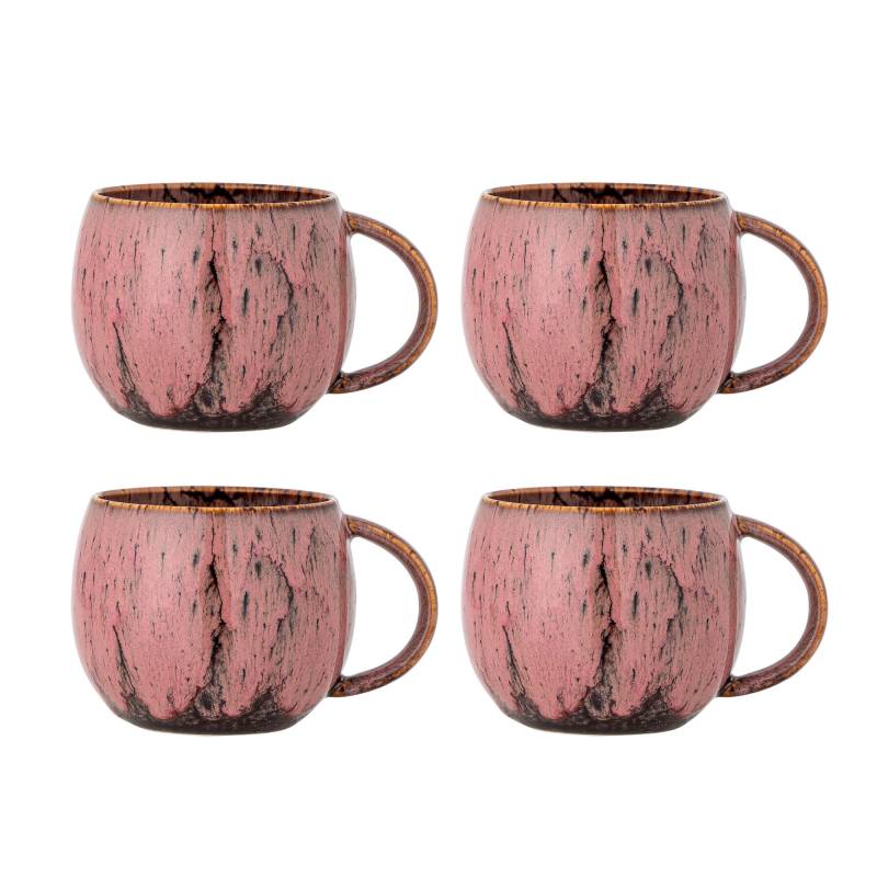 Creative Collection Rayen Krus Stent&oslash;j i en bl&oslash;d rosa nuance, 4 stk