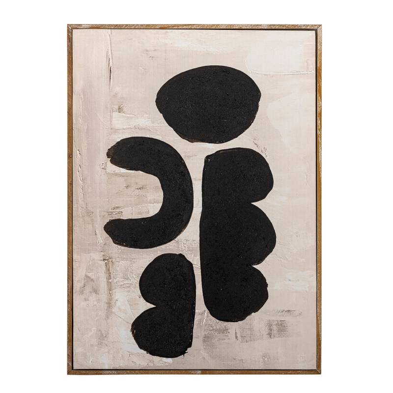 Bloomingville Comma illustration med ramme 53x73 cm sort