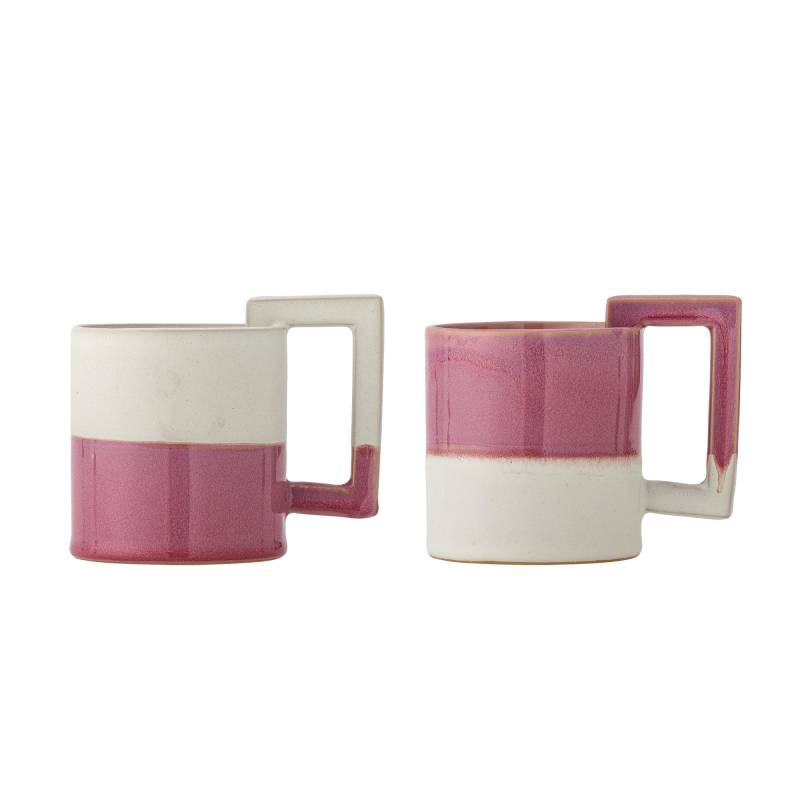 Bloomingville Ranya Krus i tofarvede design rosa og hvid