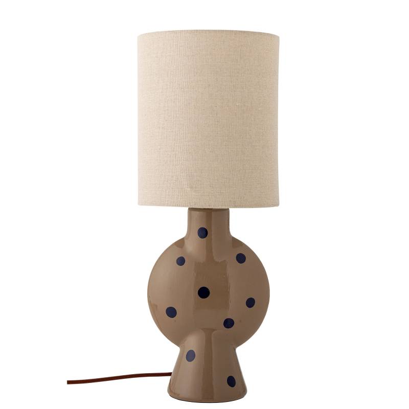 Bloomingville Sergio Bordlampe i Stent&oslash;j bl&oslash;d beige nuance bl&aring; prikker