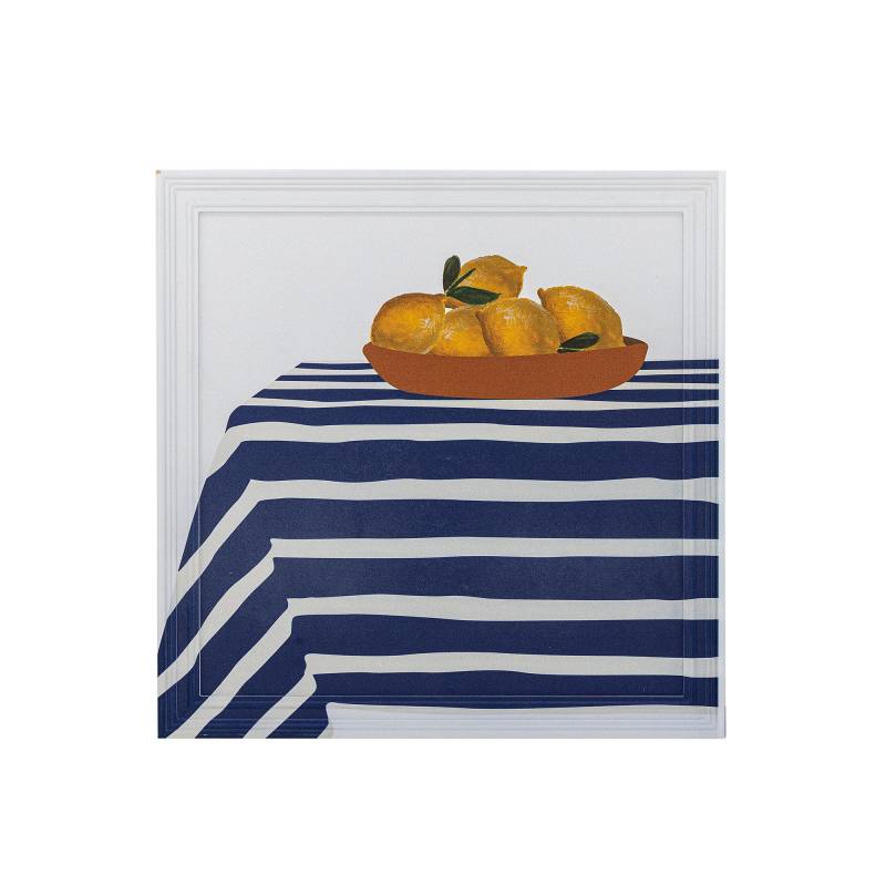 Creative Collection Limone illustration med ramme 40x40 cm multifarvet