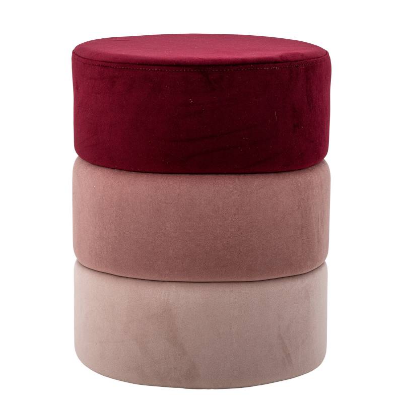Bloomingville Bilbao Puf i polyester 3-delt i rosa nuancer 