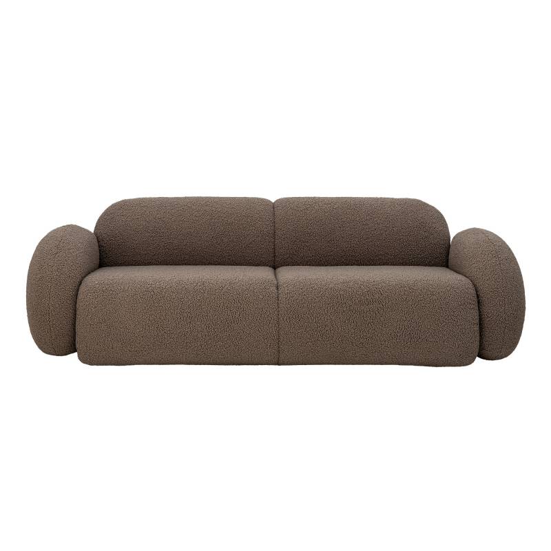 Bloomingville Magola Sofa brun teddy boucl&eacute; Pine