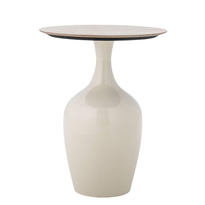 Creative Colelction Lecco Sidebord &Oslash;40cm i Metal beige nuance