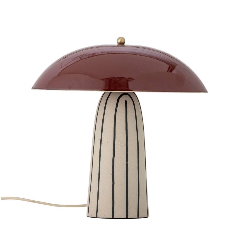 Bloomingville Arvid Bordlampe i Stent&oslash;j &Oslash;21cm m&oslash;rker&oslash;d sk&aelig;rm og en lys base