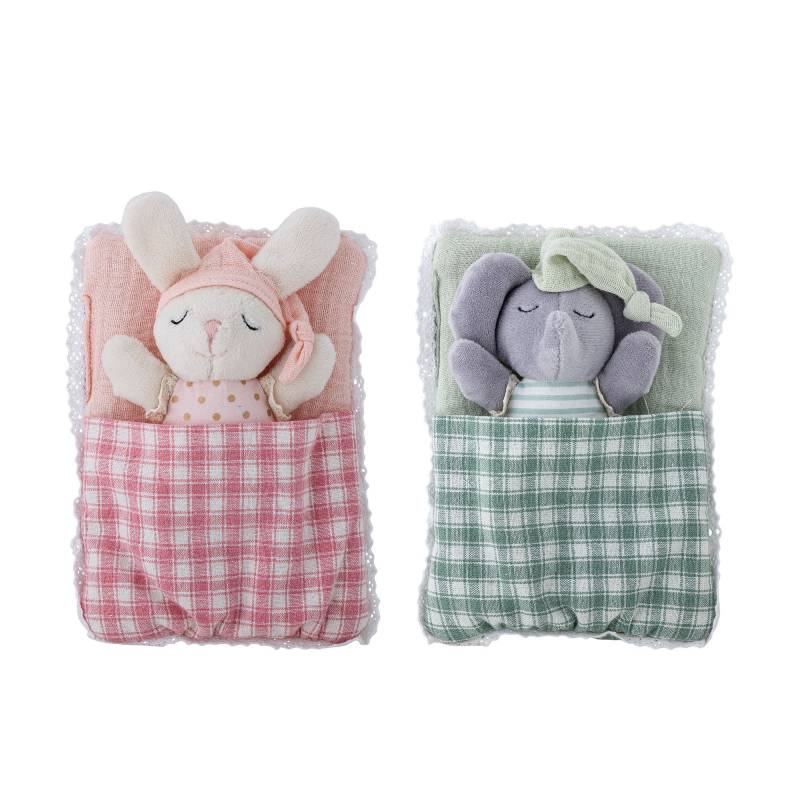 Bloomingville MINI Elie 2 bl&oslash;de dukker i polyester
