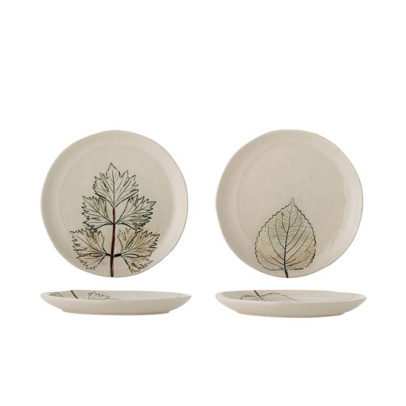 Creative Collection Aubrin Tallerken Stent&oslash;j natur med motiv