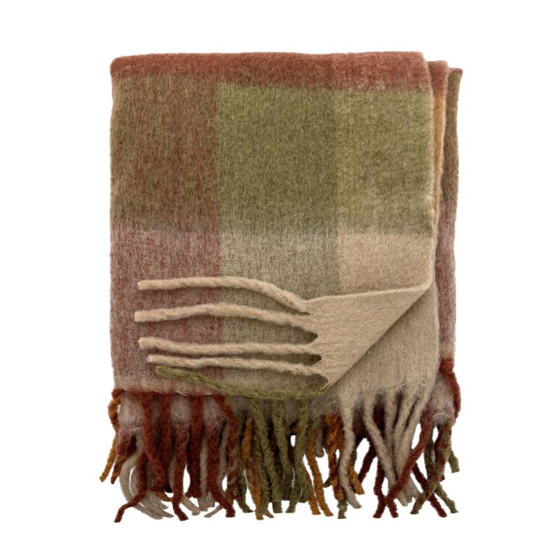 Creative Collection Hamisha Plaid gr&oslash;n med brune og beige nuancer polyester