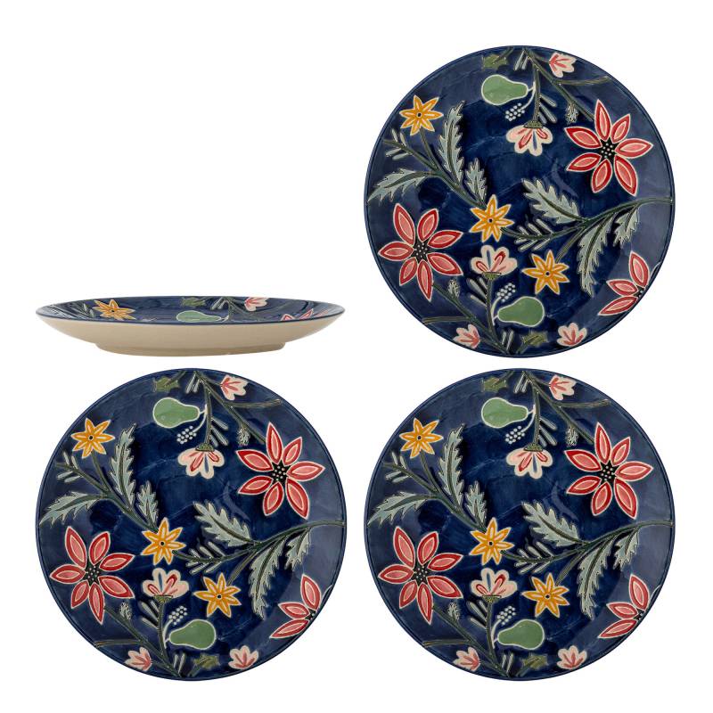 Creative Collection Meredith Tallerken Stent&oslash;j Multifarvet blomster og blade
