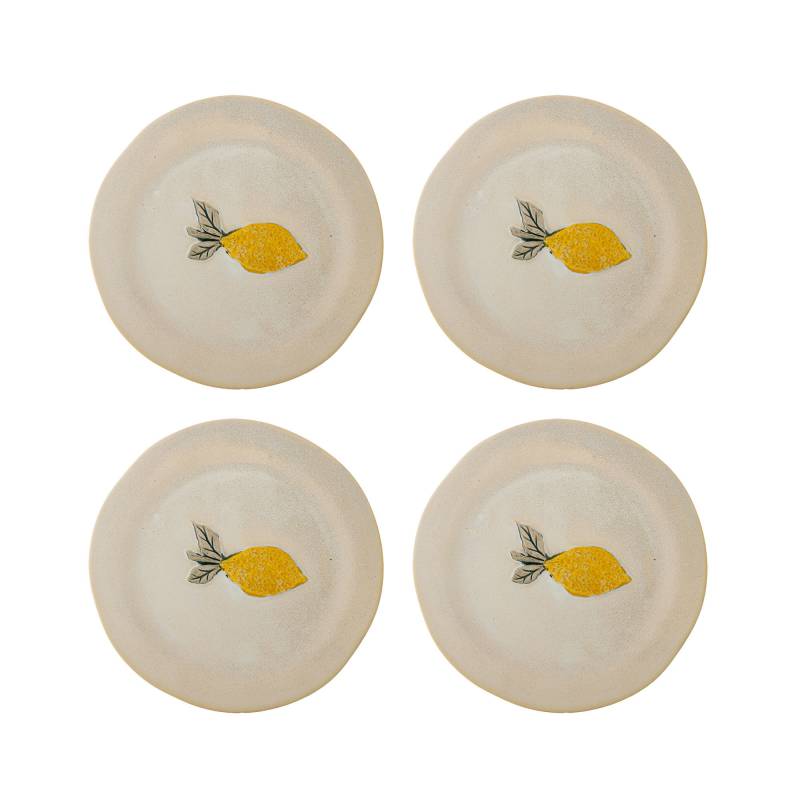 Creative Collection Hadden Tallerken Stent&oslash;j citronmotiv 