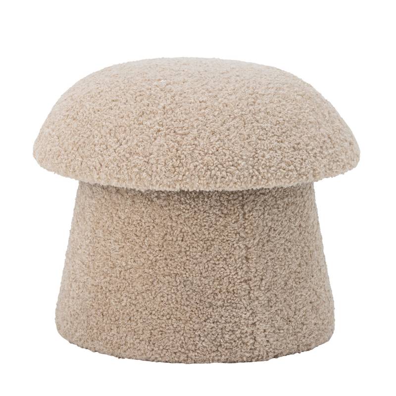 Bloomingville Bocca Puf i polyester med en bl&oslash;d beige tone