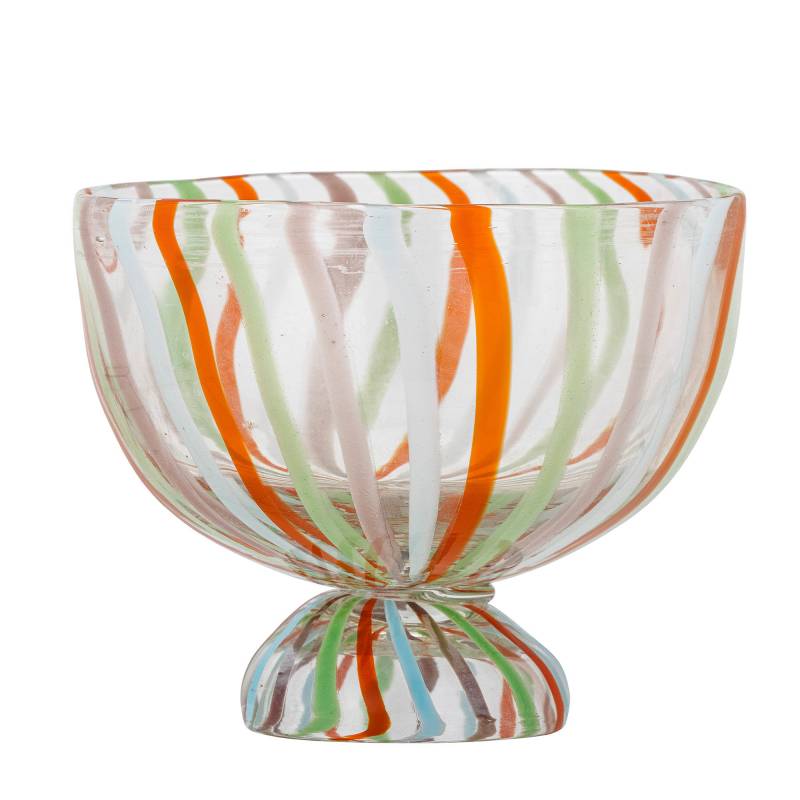 Bloomingville Savya Sk&aring;l Glas dekorativ sk&aring;l &Oslash;17cm i smukke farver