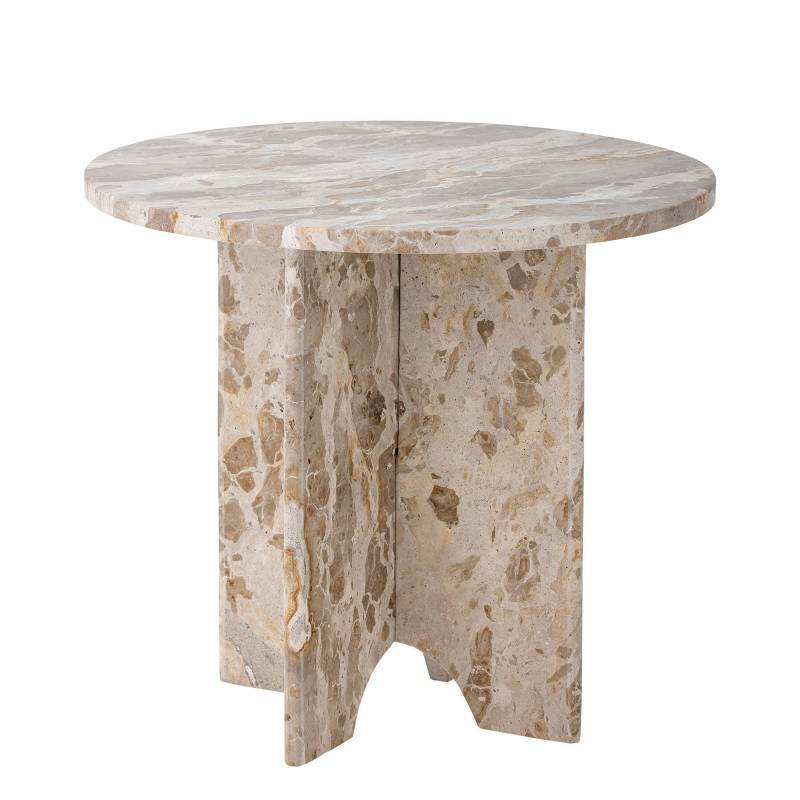 Bloomingville Jasmia Sidebord fine nuancer af beige og gr&aring; marmor