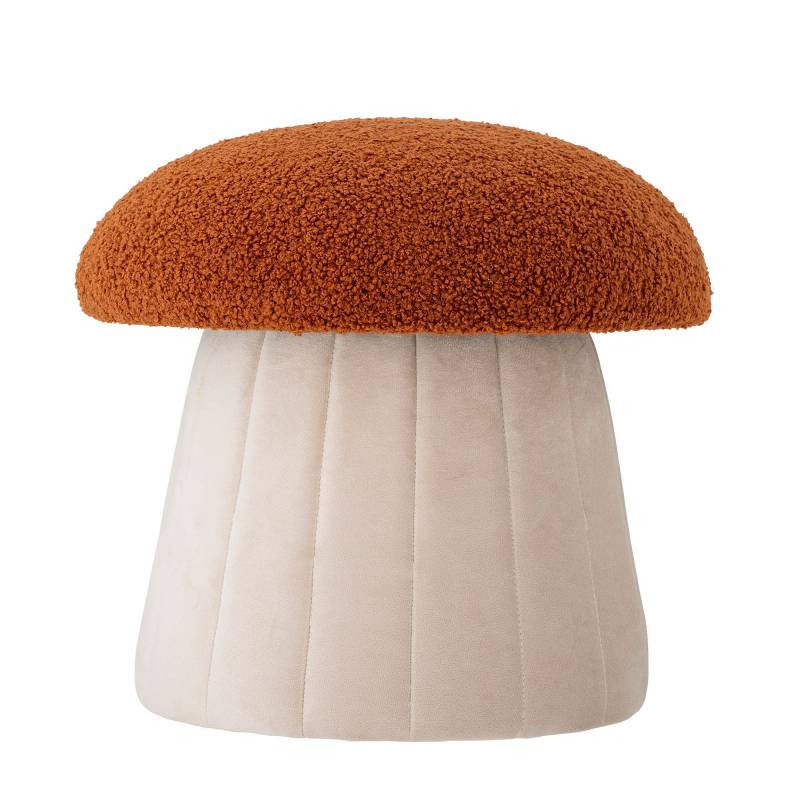 Bloomingville MINI Bertil Puf i polyester rund svampelignende silhuet r&oslash;d