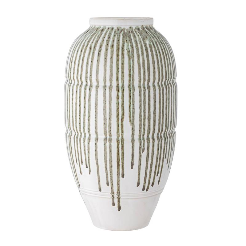 Creative Collection Scarlet Vase i Stent&oslash;j h&aring;nddekoreret drypm&oslash;nster Gr&oslash;n