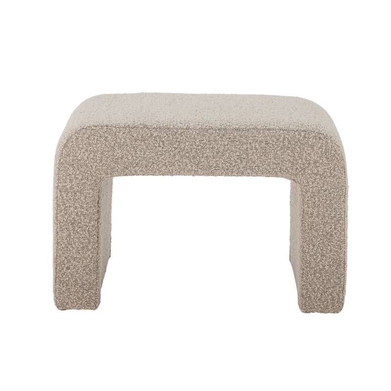 Bloomingville Bobbie taburet formet puf i offwhite L70cm boucle stof 