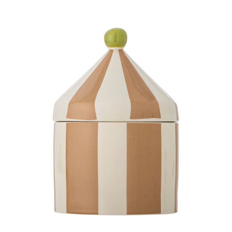 Bloomingville MINI Cimmi Krukke med L&aring;g i Stent&oslash;j Natur &Oslash;15,5x25 cm